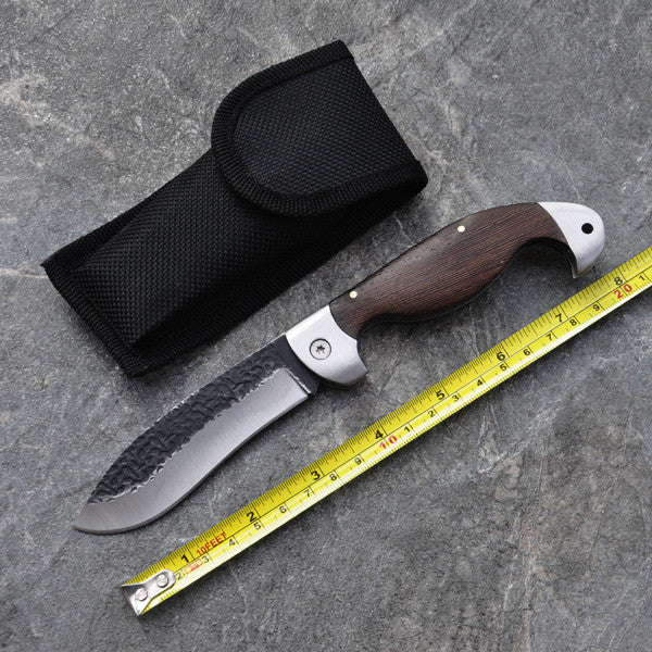 wooden handle knife titanium version