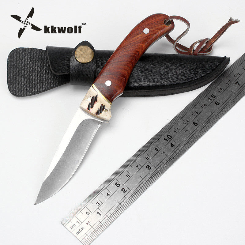 KKWOLF jungle survival knife Tactical straight knife self-defense
