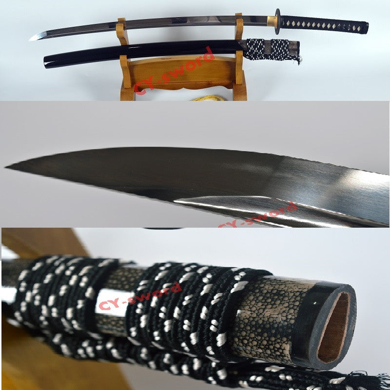 Katana sword iron tsuba shark skin saya