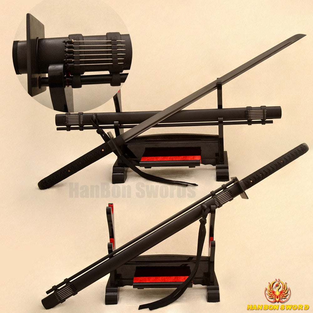 FULL BLACK NINJA SWORD SAMURAI