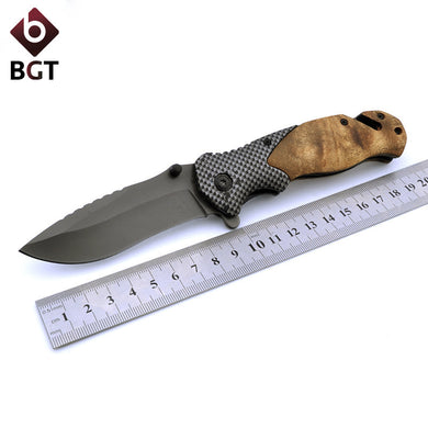 BGT Hunting Survival Folding Knife Combat