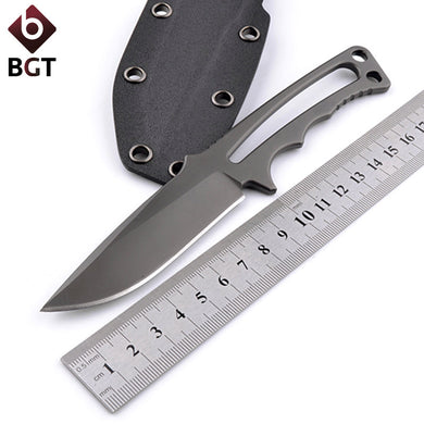 BGT Titanium Pocket Camping Fixed Knife With S35VN CPM Steel Full Tang